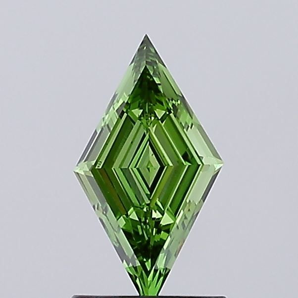 Lozenge Fancy Vivid Green Lab-grown Diamond 0.7ct VS1 loose diamond
