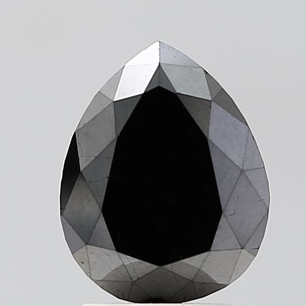 Pear Black Natural Diamond 3.36ct VVS2 loose diamond
