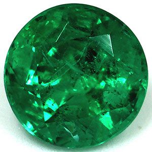 Round Green Emerald 0.95ct loose gemstone