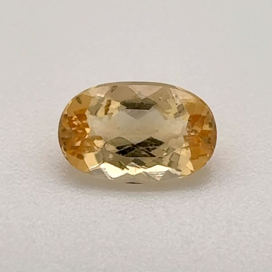 Oval Yellow Topaz 0.855ct loose gemstone