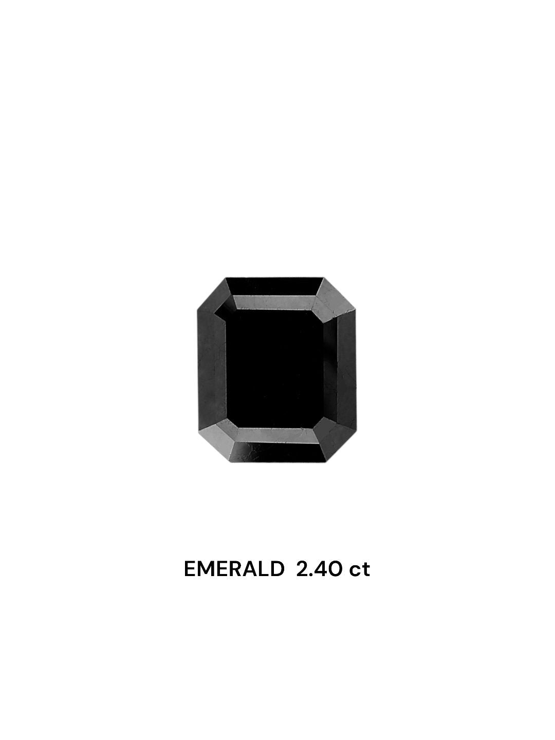 Emerald Black Natural Diamond 2.4ct loose diamond