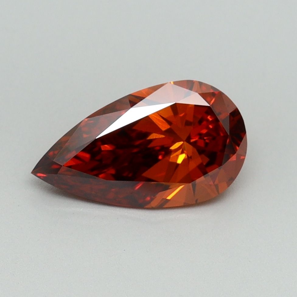 Pear Fancy Deep Orange Lab-grown Diamond 1ct VS2 loose diamond