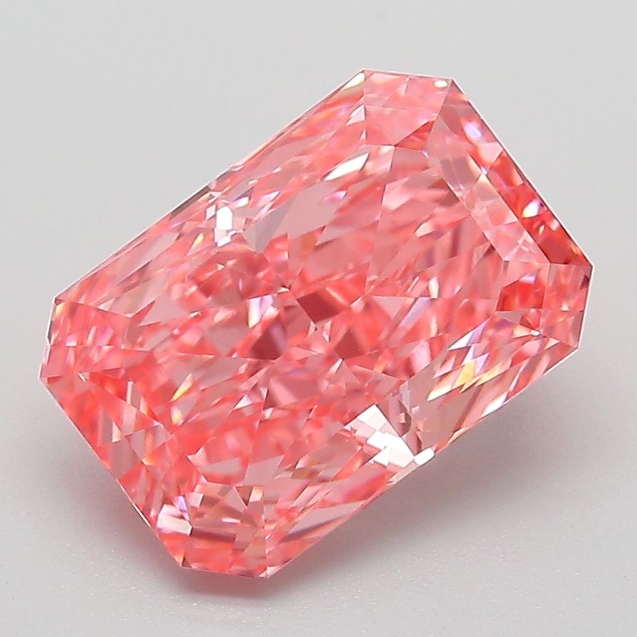 Radiant Fancy Vivid Pink Lab-grown Diamond 3.02ct VS2 loose diamond