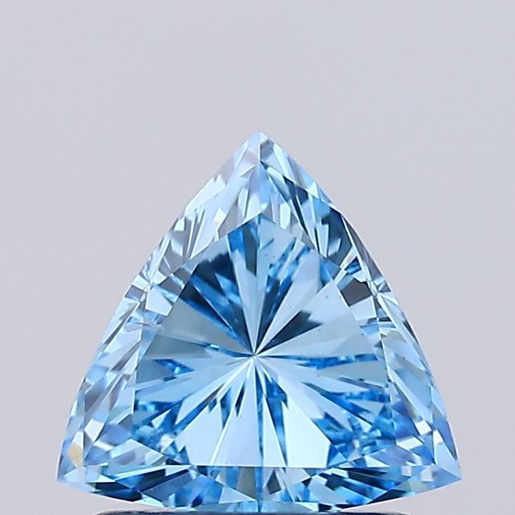 Triangular Fancy Vivid Blue Lab-grown Diamond 0.88ct VS1 loose diamond