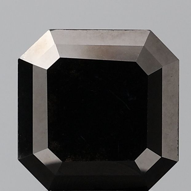Square Emerald Black Natural Diamond 2.19ct VVS2 loose diamond