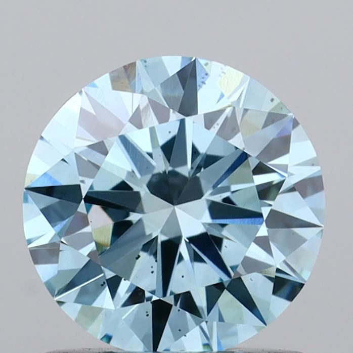 Round Fancy Vivid Blue Lab-grown Diamond 0.92ct VS2 loose diamond