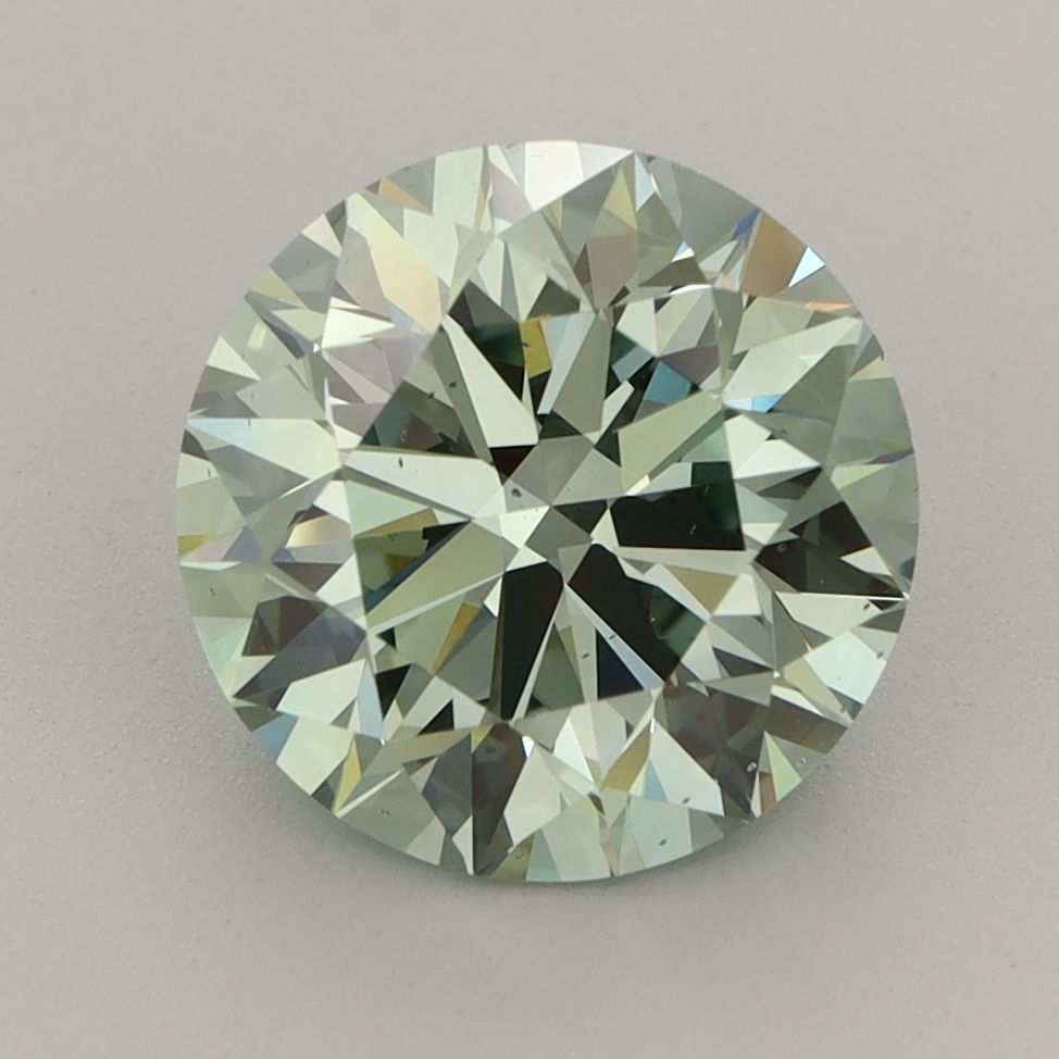 Round Fancy Vivid Green Lab-grown Diamond 3.49ct VS2 loose diamond
