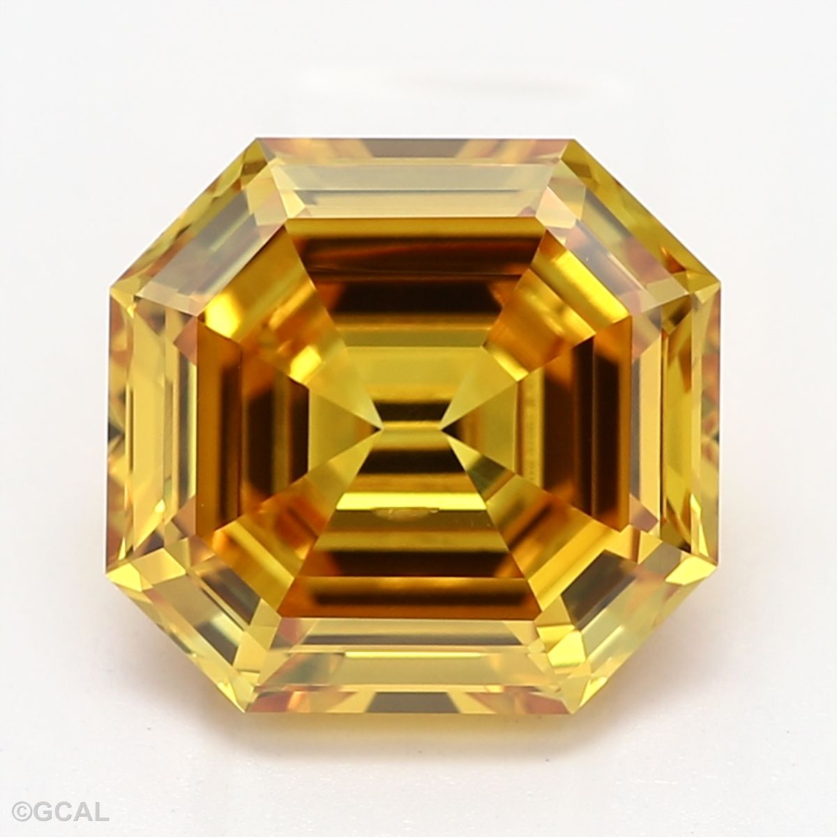 Octagonal Fancy Vivid Yellow Lab-grown Diamond 1.62ct SI1 loose diamond