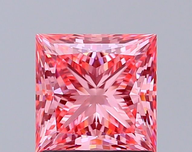 Princess Fancy Vivid Pink Lab-grown Diamond 1.51ct VVS2 loose diamond
