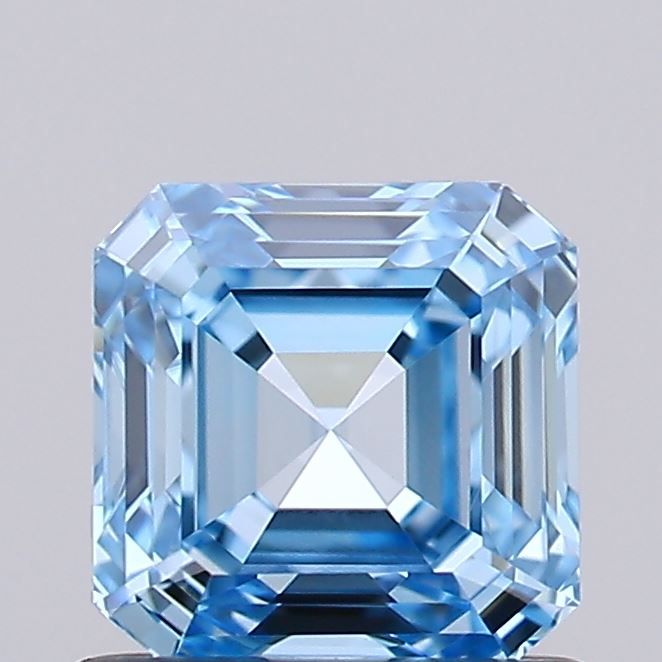 Asscher Fancy Vivid Blue Lab-grown Diamond 0.9ct VVS2 loose diamond