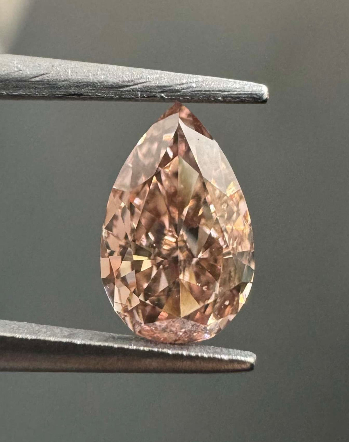 Pear Fancy Brown Pink Natural Diamond 0.37ct SI2 loose diamond
