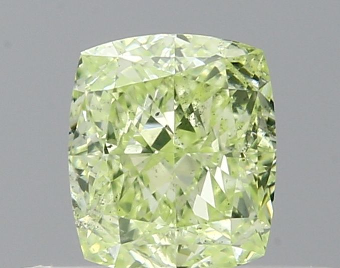 Cushion Fancy Yellow Yellow Green Natural Diamond 0.42ct SI1 loose diamond