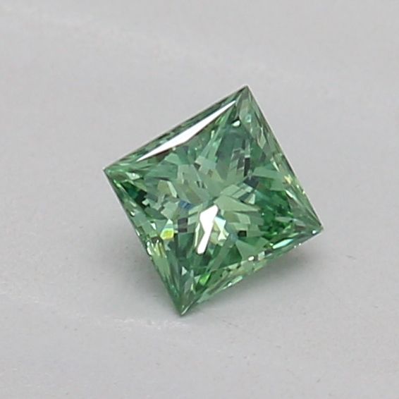 Princess Fancy Vivid Green Lab-grown Diamond 0.16ct VS2 loose diamond