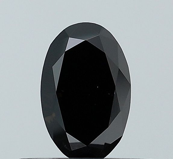 Oval Fancy Deep Black Lab-grown Diamond 0.5ct VS1 loose diamond