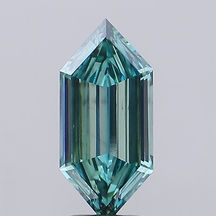 Hexagonal Fancy Vivid Green Lab-grown Diamond 2.99ct VS2 loose diamond