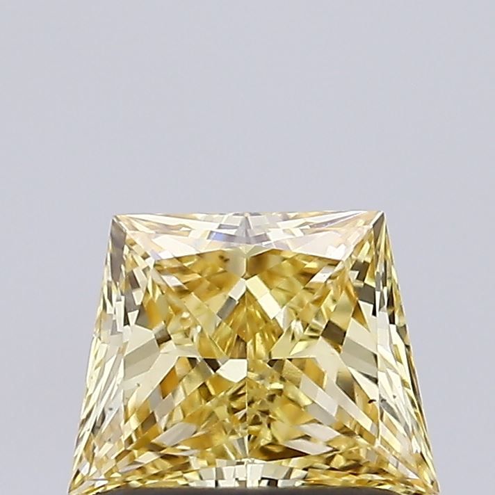 Trapezoid Fancy Yellow Lab-grown Diamond 0.77ct VS1 loose diamond