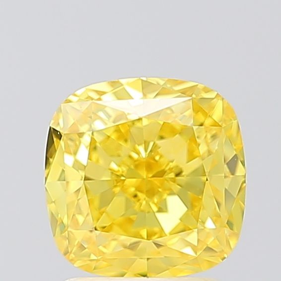 Cushion Fancy Vivid Yellow Lab-grown Diamond 2.19ct VVS2 loose diamond