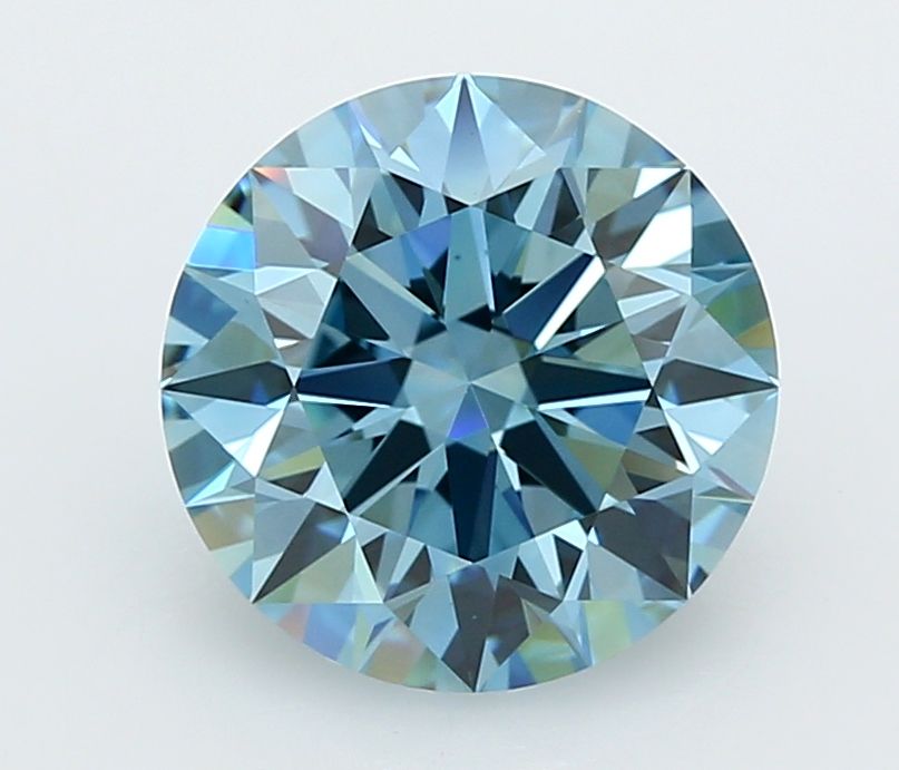 Round Fancy Vivid Blue Lab-grown Diamond 3.28ct VS1 loose diamond