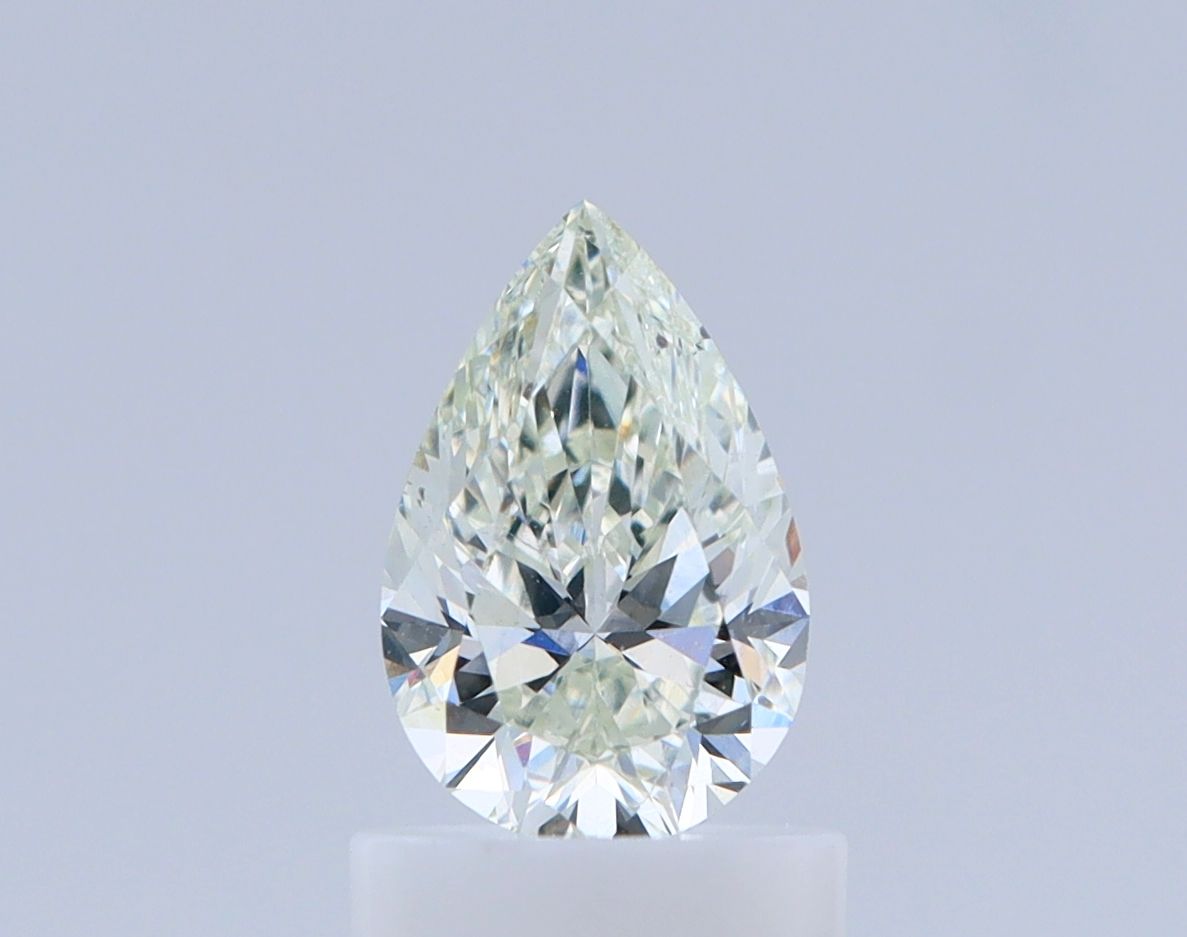 Pear Faint Yellow Green Natural Diamond 0.81ct SI1 loose diamond