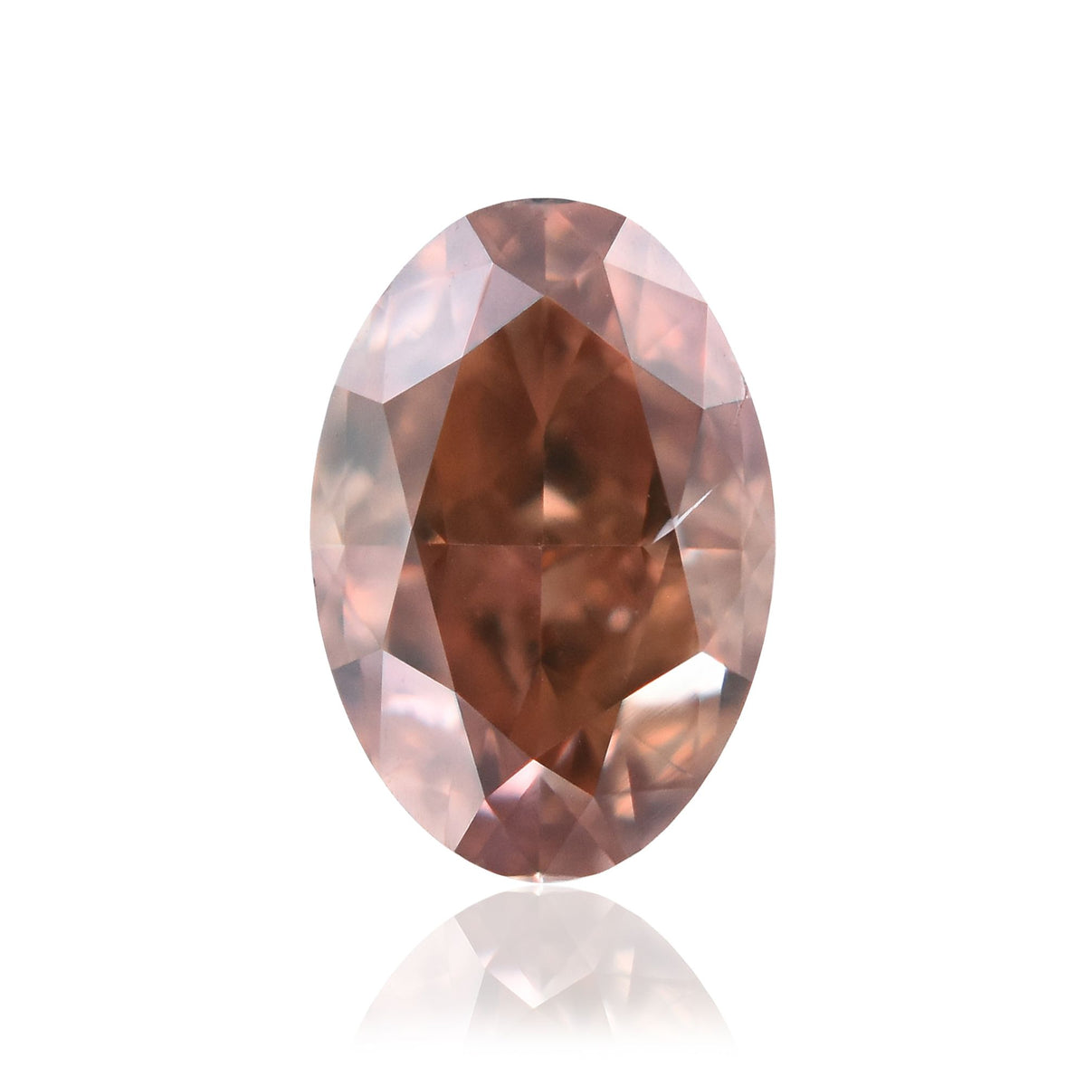 Oval Fancy Deep Brown Pink Natural Diamond 0.31ct SI1 loose diamond
