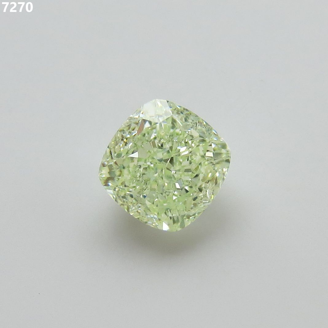Cushion Fancy Light Green Natural Diamond 1.88ct VS1 loose diamond