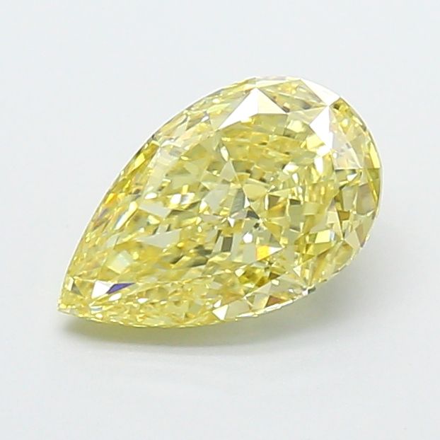 Pear Fancy Vivid Yellow Lab-grown Diamond 1.71ct VS1 loose diamond