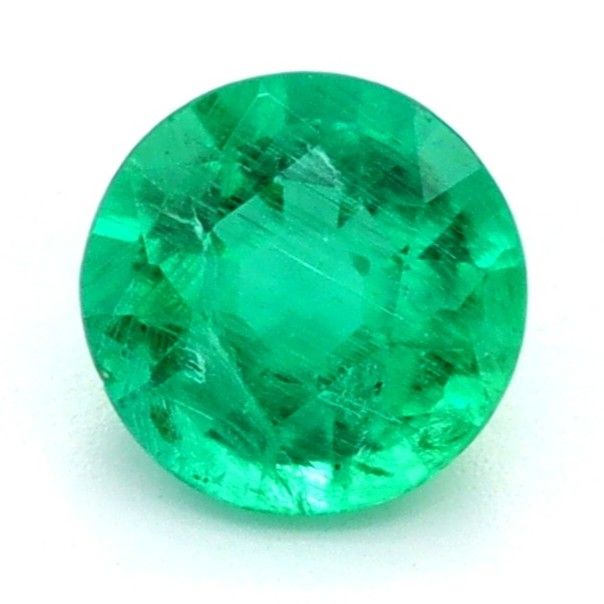 Round Green Emerald 0.29ct loose gemstone
