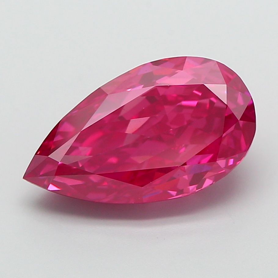 Pear Fancy Vivid Red Lab-grown Diamond 4.03ct VS1 loose diamond