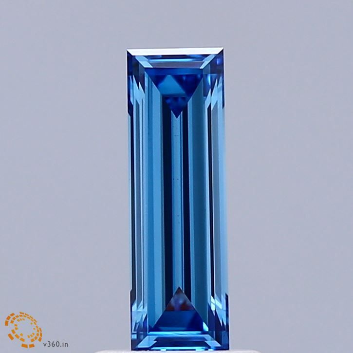 Baguette Fancy Vivid Blue Lab-grown Diamond 0.84ct VVS2 loose diamond