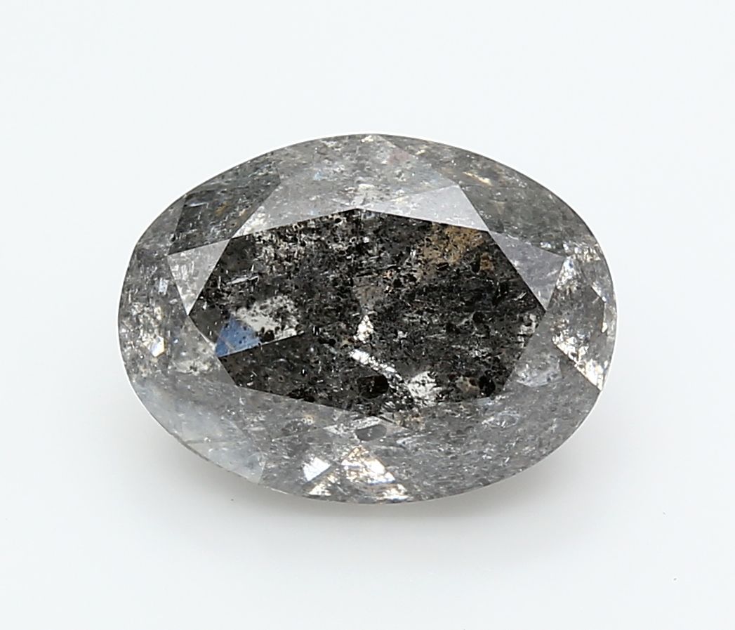 Oval Fancy Gray Natural Diamond 6.81ct I2 loose diamond