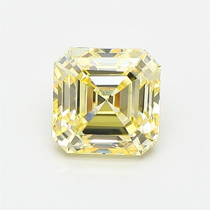 Asscher Fancy Intense Yellow Lab-grown Diamond 1.26ct VVS2 loose diamond