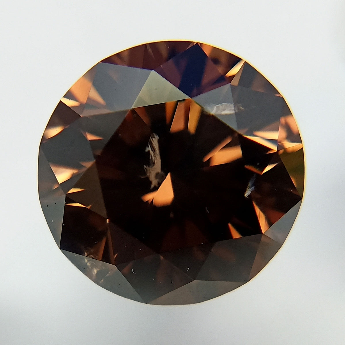Round Fancy Dark Orange Brown Natural Diamond 2.25ct loose diamond
