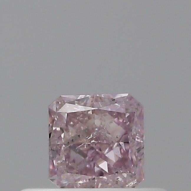 Square Radiant Fancy Purplish Pink Natural Diamond 0.31ct I2 loose diamond