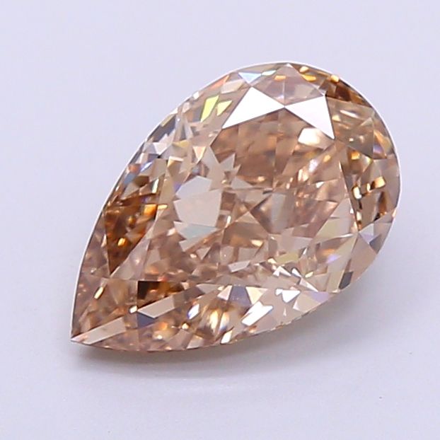 Pear Fancy Light Brown Lab-grown Diamond 2.15ct VVS2 loose diamond