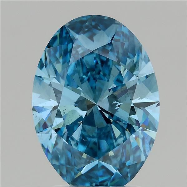 Oval Fancy Vivid Blue Lab-grown Diamond 3.04ct VS2 loose diamond