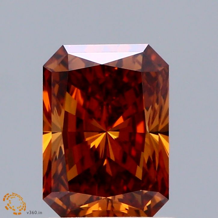 Radiant Fancy Orange Lab-grown Diamond 1.04ct VS1 loose diamond
