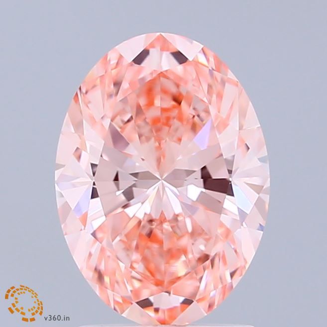 Oval Fancy Vivid Pink Lab-grown Diamond 1.93ct VVS2 loose diamond