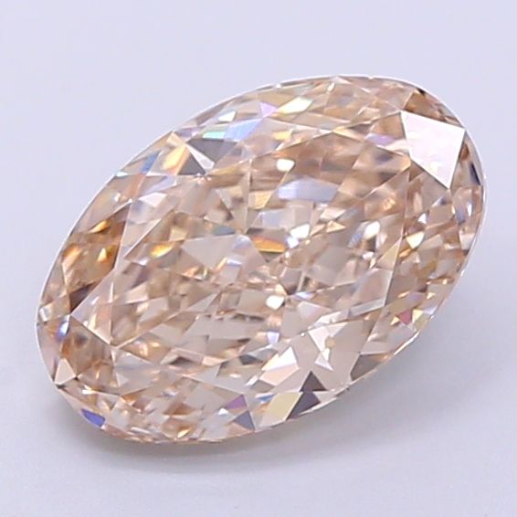 Oval Fancy Light Brown Lab-grown Diamond 2ct VVS2 loose diamond