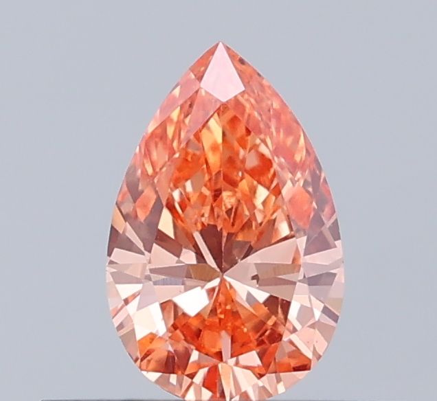 Pear Fancy Vivid Pinkish Orange Lab-grown Diamond 0.3ct VS1 loose diamond