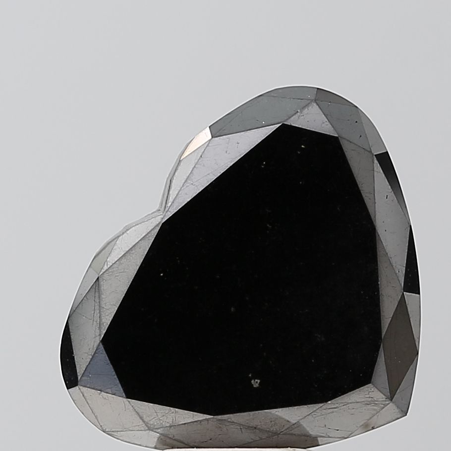 Heart Black Lab-grown Diamond 4.65ct VVS2 loose diamond