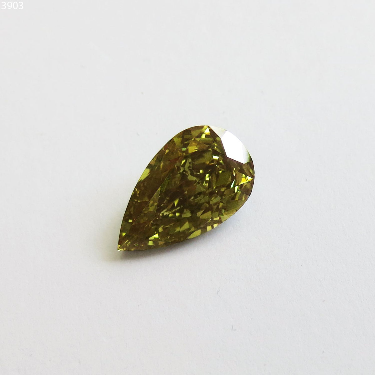 Pear Fancy Deep Grayish Yellowish Green Natural Diamond 1.59ct VVS2 loose diamond