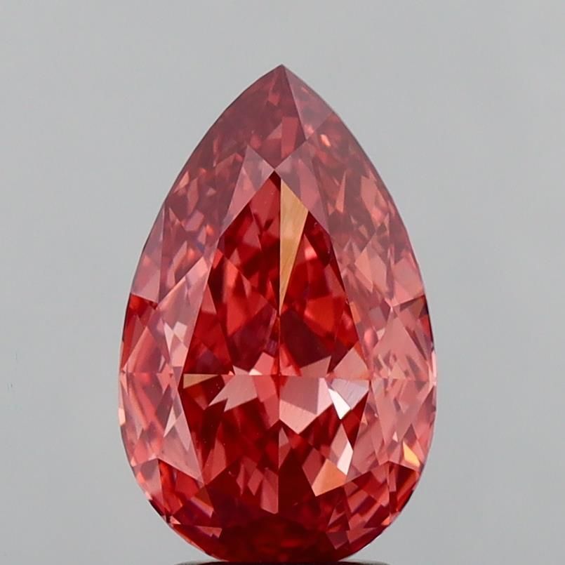Pear Fancy Vivid Brown Pink Lab-grown Diamond 3.36ct VS1 loose diamond