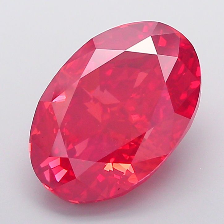 Oval Fancy Vivid Red Lab-grown Diamond 13.34ct VS1 loose diamond