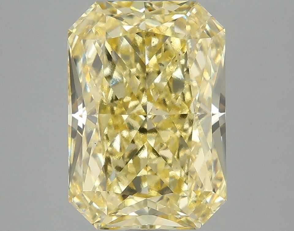 Radiant Fancy Vivid Yellow Lab-grown Diamond 4.1ct VS2 loose diamond