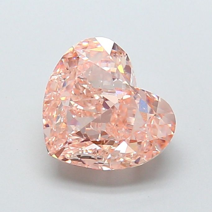 Heart Fancy Light Orangey Brown Lab-grown Diamond 2.83ct VS1 loose diamond