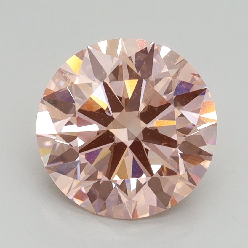 Round Fancy Intense Pink Lab-grown Diamond 2ct VS2 loose diamond