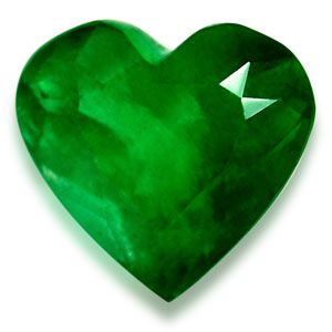 Heart Green Emerald 2.06ct loose gemstone