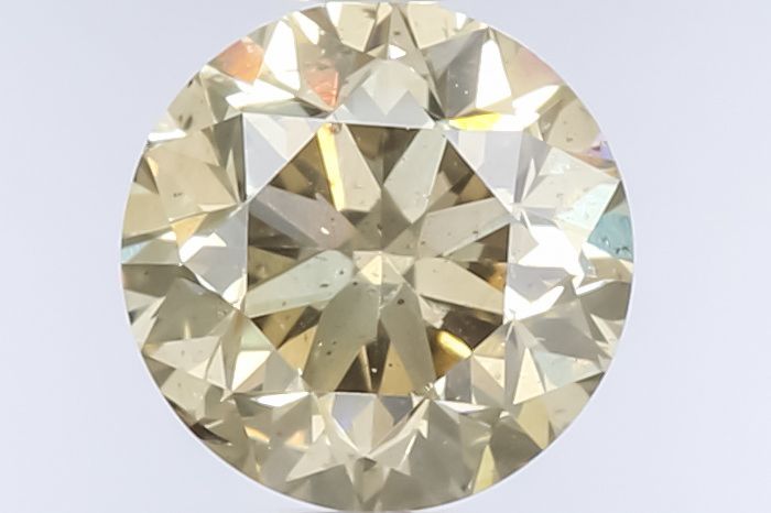 Round Fancy Dark Yellow Brown Natural Diamond 0.71ct loose diamond