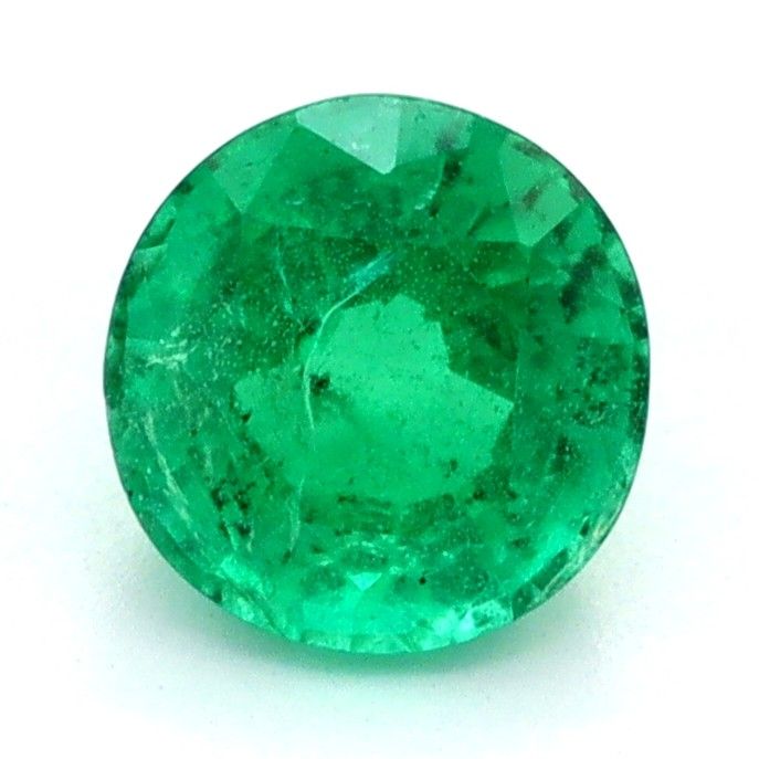 Round Green Emerald 0.51ct loose gemstone
