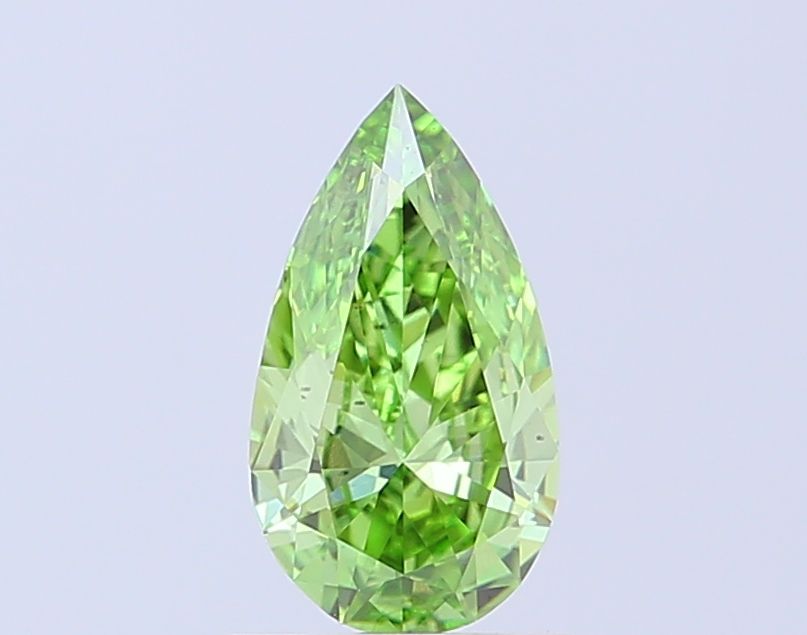 Pear Fancy Vivid Green Lab-grown Diamond 0.94ct VS2 loose diamond